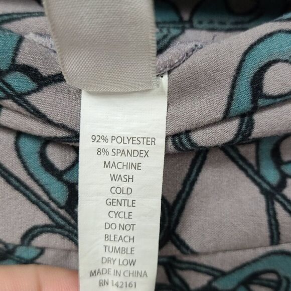 LuLaRoe One Size (2-10) Legging Safety Pins Gray Butter Soft Stretch Pants Ankle - Picture 5 of 7